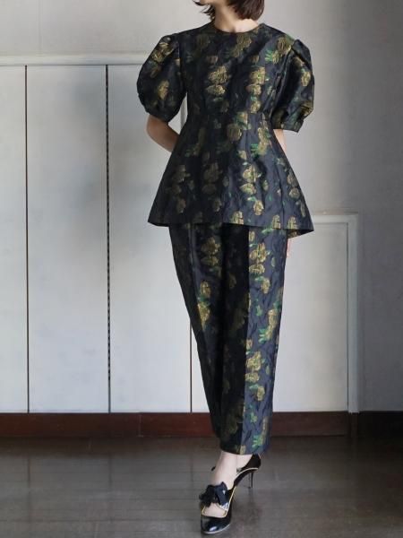 leur logette ルールロジェット flower jacquard top BK- BELA