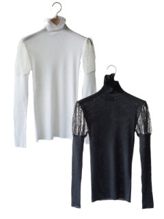 leur logette　ルールロジェット cashmere silk lace switching top