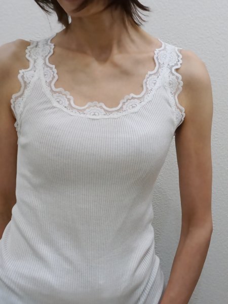 ROSEMUNDE ロサムンド lace tank top -silk - BELA VISTA Since1989 ベラヴィスタ 正規販売