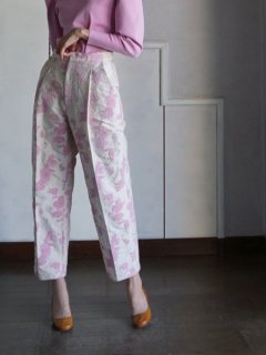 leur logette롼å flower jacquard pants OF