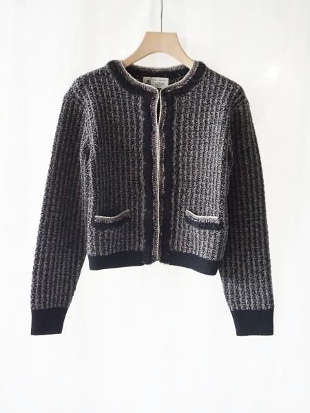 leur logette tweed knit cardigan