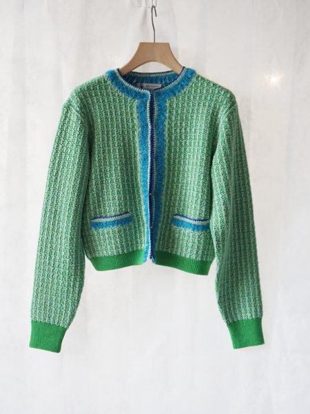 leur logette tweed knit cardigan