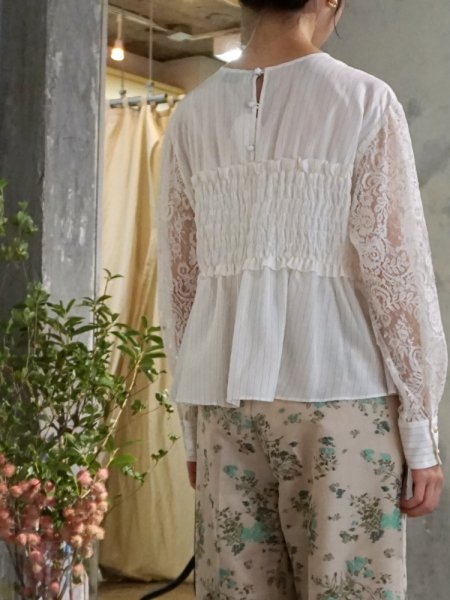 leur logette ルールロジェット Classic stripe lace sleeves - BELA VISTA Since1989  ONLINE SHOP