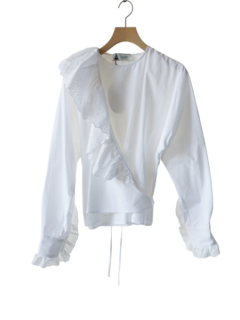 leur logette 롼å frill cotton blouse