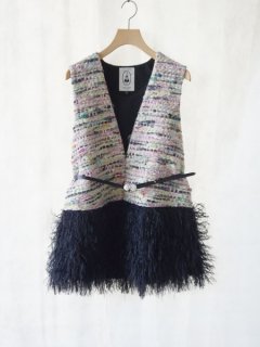  leur logette 롼å MALHIA KENT TWEED VEST (MINT CREAM)