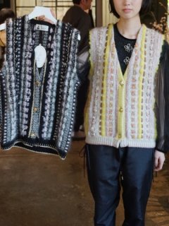 ͽ leur logette 롼å mohair wool tweed knit vest