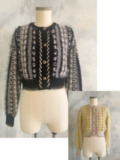 ͽ leur logette 롼å mohair wool tweed knit cardigan