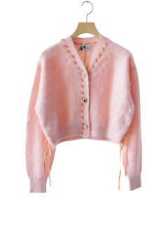 leur logette 롼å cashmere fur finish cardigan sale 
