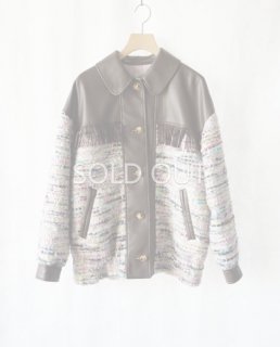 leur logette 롼å mint cream tweed(malihia kent tweed) blouson