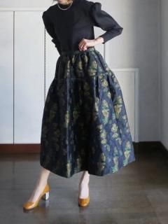 leur logette���롼��������å� flower jacquard skirt BK... 