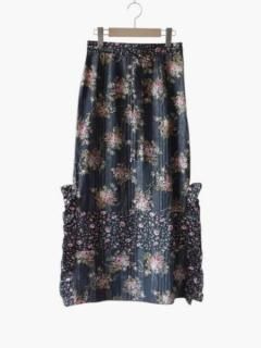 leur logette 롼åvintage rose cotton print skirt sale