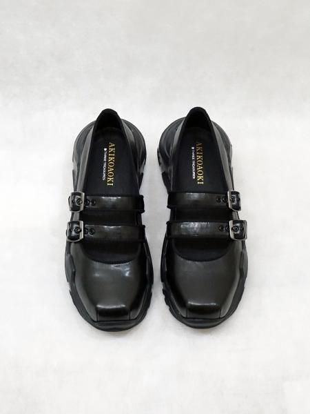 AKIKOAOKI demi Black×Black-faux leather Regulated Gravity-faux leather – AKIKOAOKI(アキコアオキ)公式