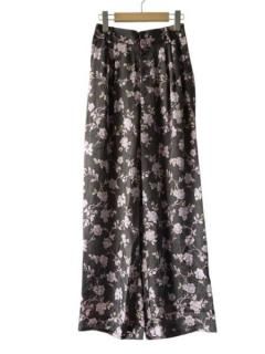  leur logette 롼å room flower cupra print pants
