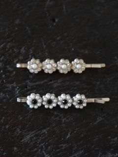 leur logette롼å hair pin  sliver / 4flower