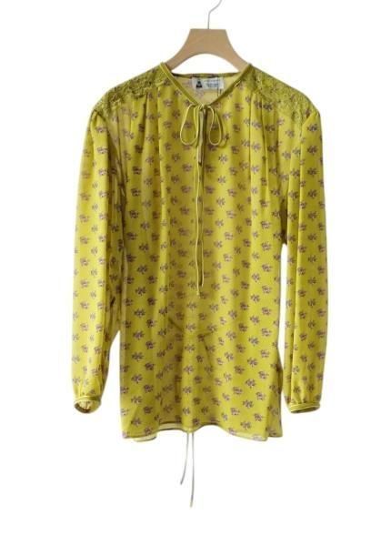 leur logette french rose silk chiffon blouse