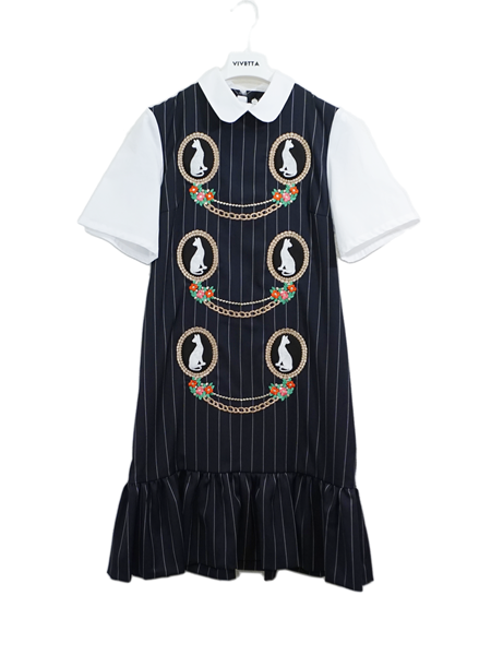 VIVETTA ヴィヴェッタ キャット刺繍ドレス LIANA - BELA VISTA Since1989 ONLINE SHOP