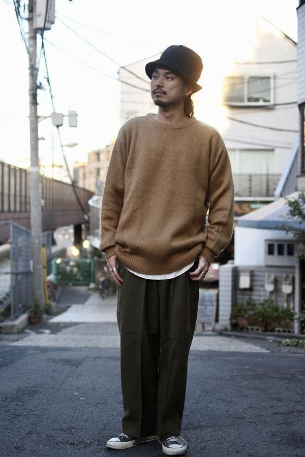 town craft shaggy solid crew neck sweater
