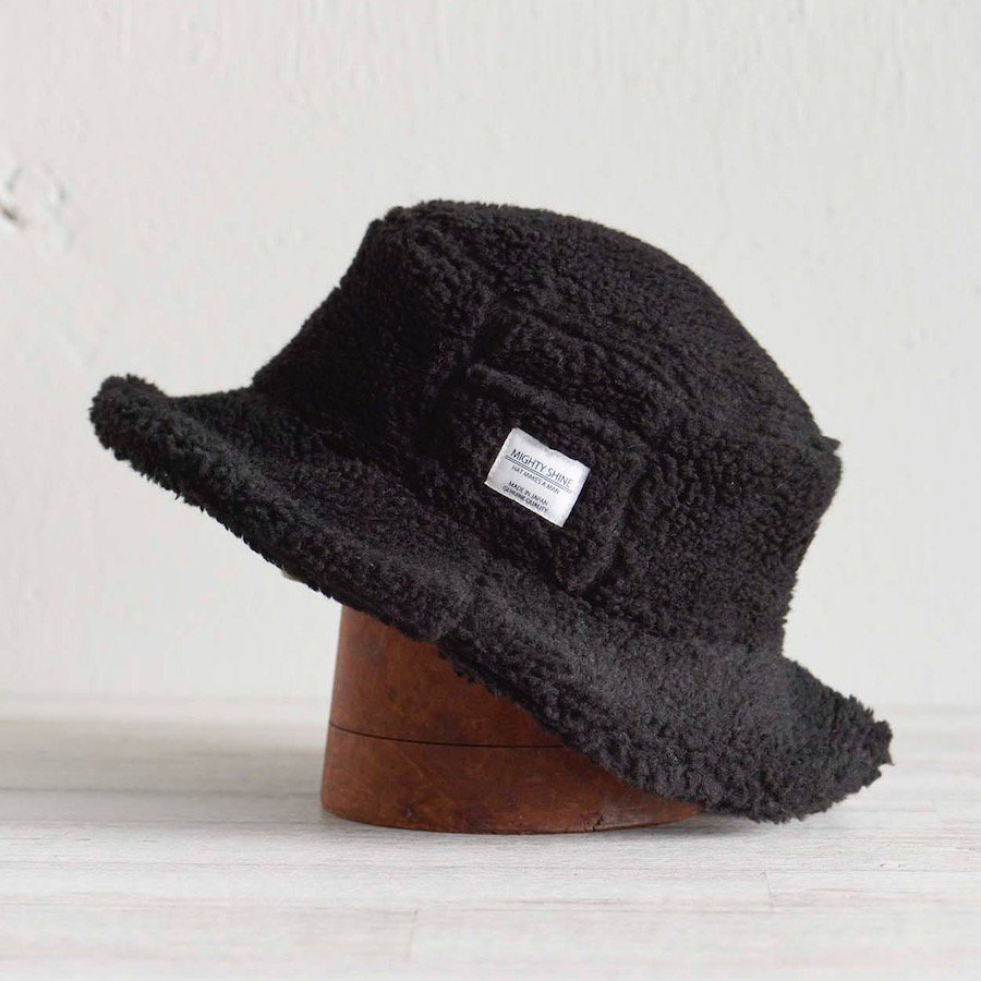 マイティシャイン (mighty shine) Boa Bucket Hat BLACK / オールボア