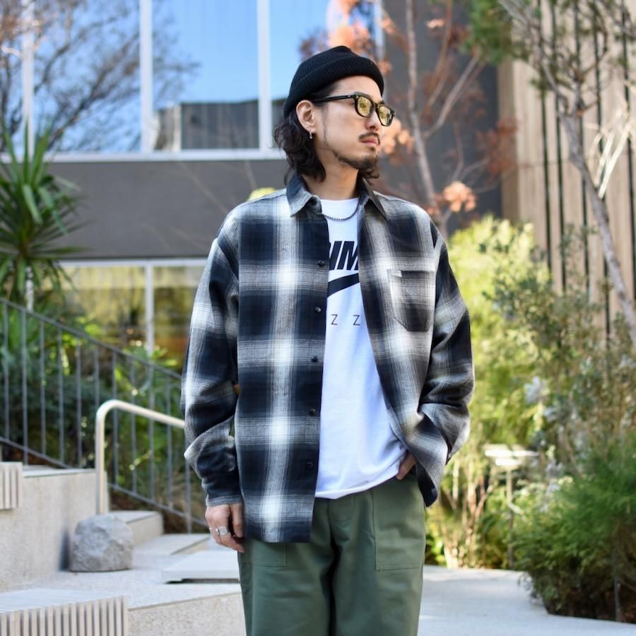 キャルトップ ( CALTOP ) OMBRE CHECK L/S SHIRT MADE IN USA 