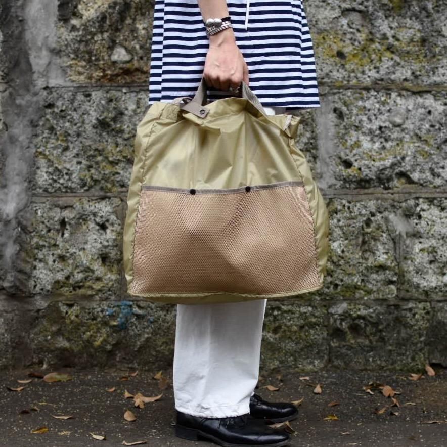 ( BURLAP OUTFITTER ) FOLDING SHOULDER TOTE