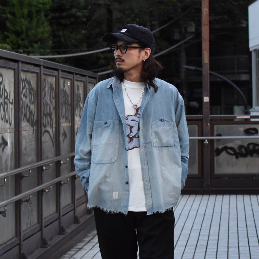  ( H.UNIT ) CHAMBRAY BIG POCKET WORK SHIRT