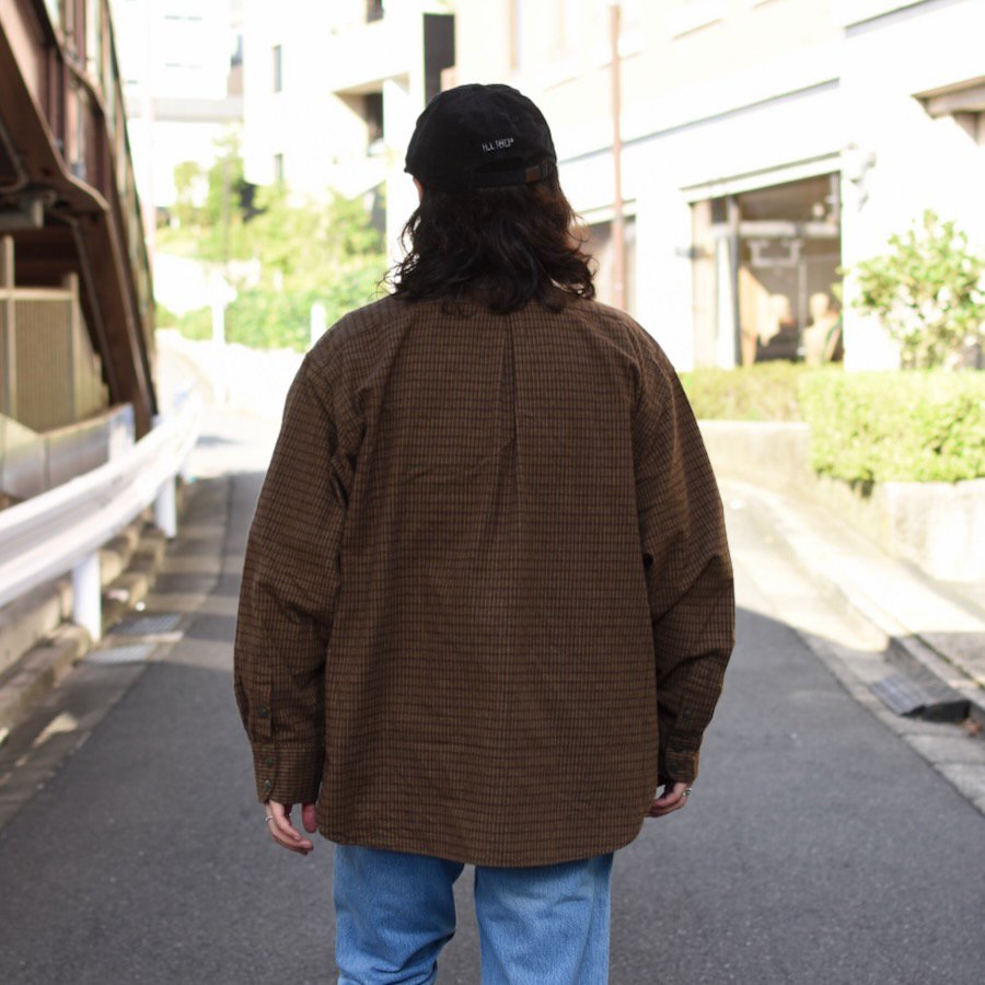 ( H.UNIT ) FLANNEL CHECK BIG POCKET WORK SHIRT