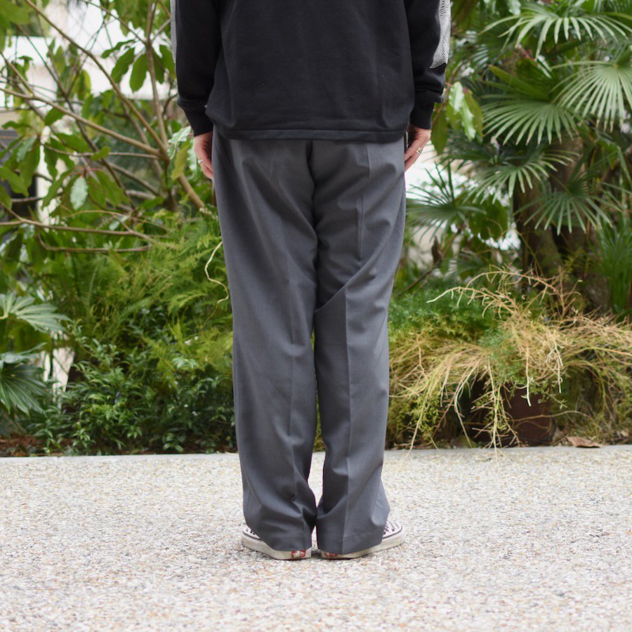  ( H.UNIT ) WEATHER CLOTH TWO TUCK TROUSERS
