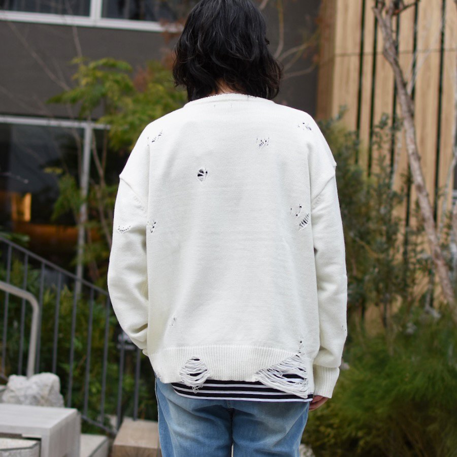 ( SUNNY SPORTS ) WORN OUT CREW SWEATER