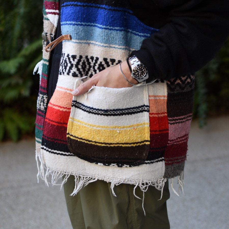 ( redad ) PATCHWORK MEXICAN RUG VEST