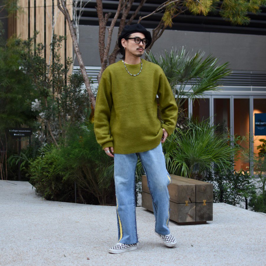 ( TOWNCRAFT ) SHAGGY COLOR CREW SWEATER