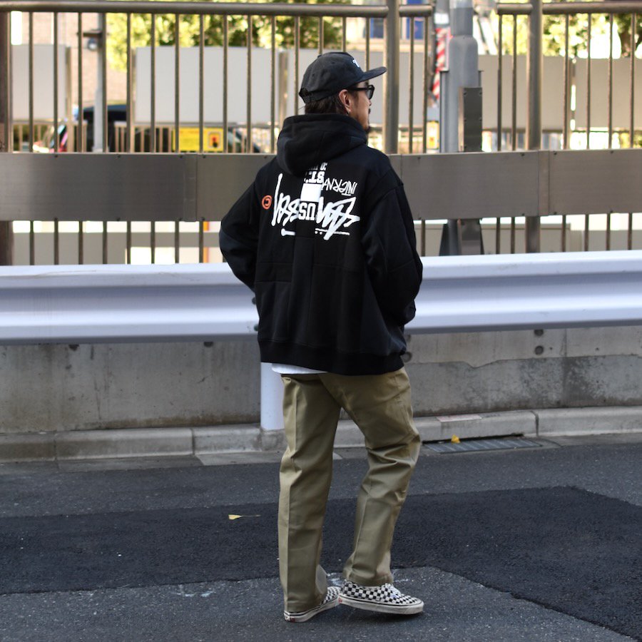 ( TAKAYAHIOKI ) OLD STUSSY REMAKE ZIP HOODIE BACK PRINT