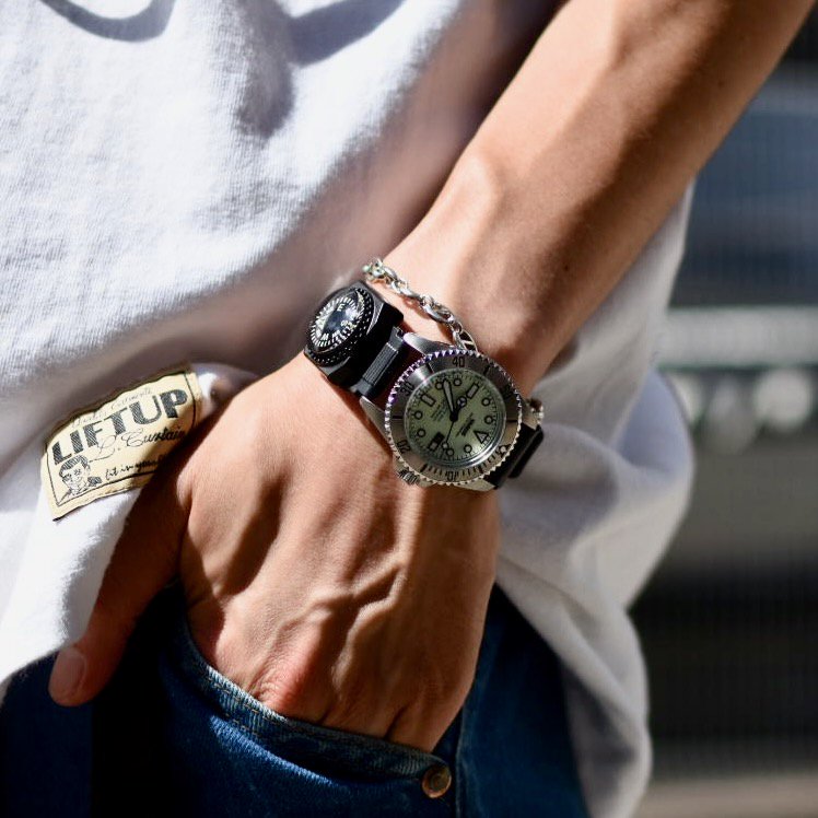 SEIKO mod セイコー 自動巻き 7S26-0040改 NH36搭載 オールドタイプダイバー サブタイプベゼルカスタム腕時計 良品 - ブランド 腕時計