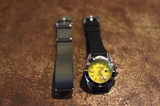 ヴァーグウォッチ ( vague watch ) diver's son / 腕時計 アンティークウォッチ ダイバーズウォッチ black ×  yellow - エンシニータス