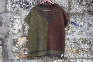 쥭꡼ (Alexander Lee Chang) big v neck knit vest / ˥åȥ٥ brown AC062002 - 󥷥ˡ