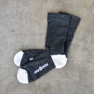 Сå ȥեå (burlap outfitter) color block merino socks / Υ륽å charcoal  white - 󥷥ˡ