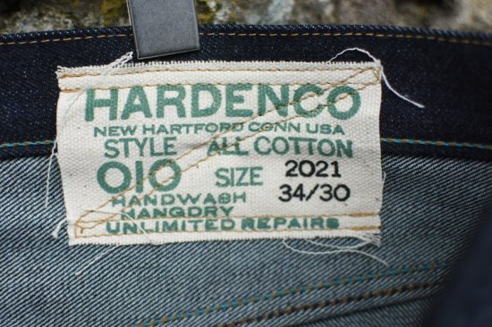 ハーデンコー ( HARDENCO ) 010 jean standard 16oz cone mills denim made in U.S.A /  スタンダード デニムパンツ アメリカ製 - エンシニータス