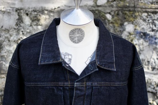 ネガティブデニム ( negative denim ) 1st denim jacket indigo / ワンウォッシュ デニムジャケット  ファースト インディゴ メンズ レディース ND-JK015 - エンシニータス