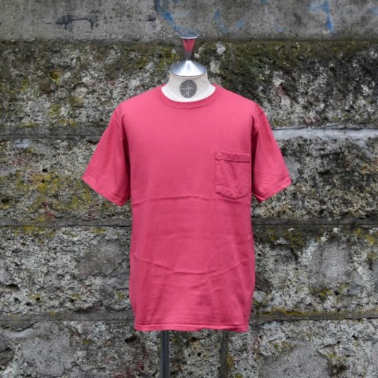 グッドウェア ( GOODWEAR )  U.S.A made s/s Pocket Tee / 半袖 ポケTシャツ アメリカ製 USED RED - エンシニータス
