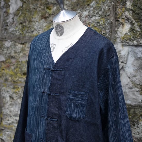 ポストオーバーオールズ (POST 'OALLS) Chinois DV lightdenim × ikat