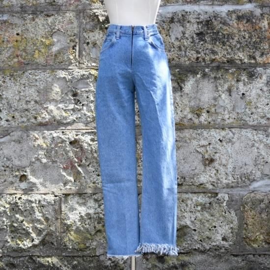 ナナナナサーカ( 77circa ) circa make fringe slim denim pants blue ...