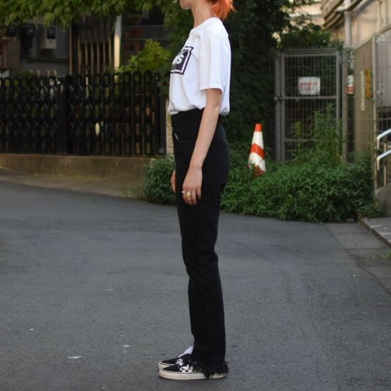 ナナナナサーカ( 77circa ) circa make fringe slim denim pants black