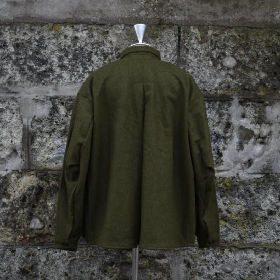 モニタリー【 MONITALY 】LAZY TRAVEL JACKET WOOL FLANNEL MIL OLIVE