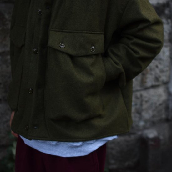 モニタリー【 MONITALY 】LAZY TRAVEL JACKET WOOL FLANNEL MIL OLIVE