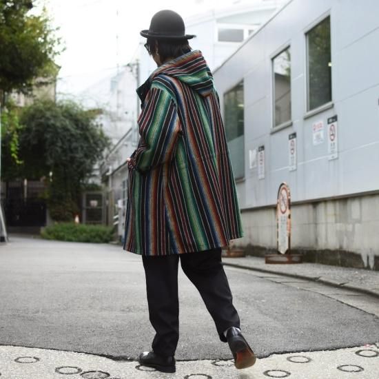 モニタリー【 MONITALY 】CZECH COAT WOOL FLANNEL SARAPE BLACK