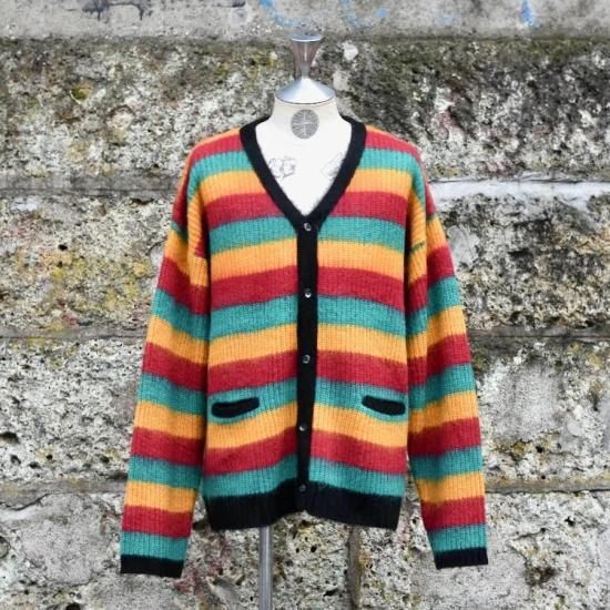 キャルオーライン ( CAL O LINE ) STRIPE MOHAIR CARDIGAN / ボーダー