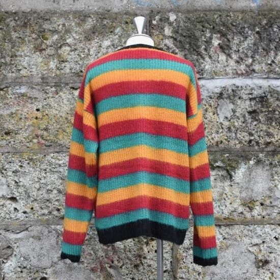 キャルオーライン ( CAL O LINE ) STRIPE MOHAIR CARDIGAN / ボーダー