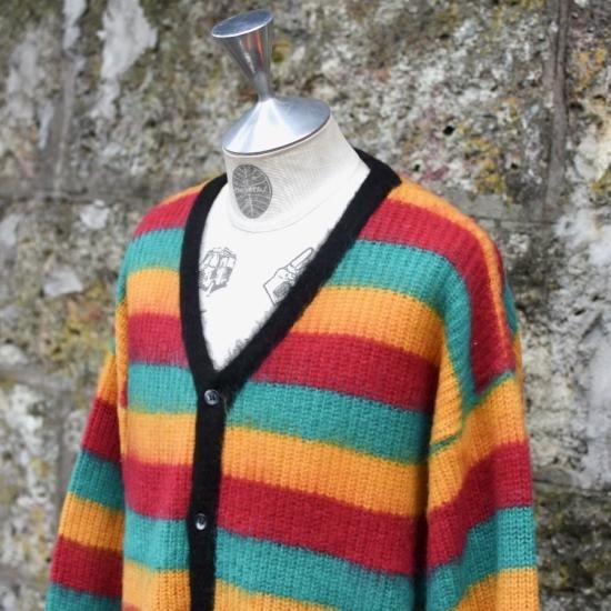 キャルオーライン ( CAL O LINE ) STRIPE MOHAIR CARDIGAN / ボーダー