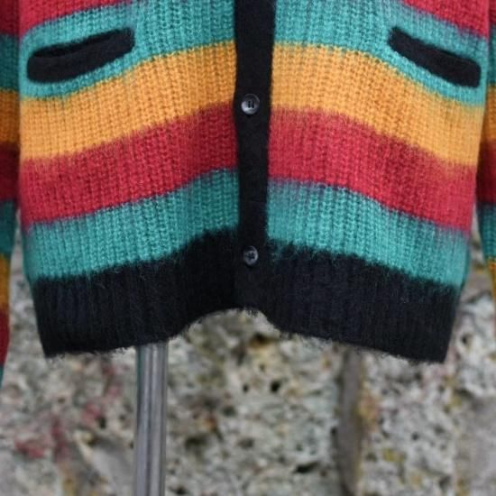 キャルオーライン ( CAL O LINE ) STRIPE MOHAIR CARDIGAN / ボーダー 