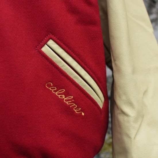 SETTLEMIER'S × CAL O LINE VARSITY RED M キャルオーライン ( CAL O LINE ) × SETTLEMIER'S ”VARSITY