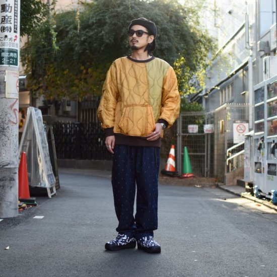 オッドメント ( oddment ) U.S. MILITARY M-65 Field Pants Remake QUILTING CREW  TYPE2 BLEACH - GOLD / 米軍ライナーリメイク メンズ レディース - エンシニータス